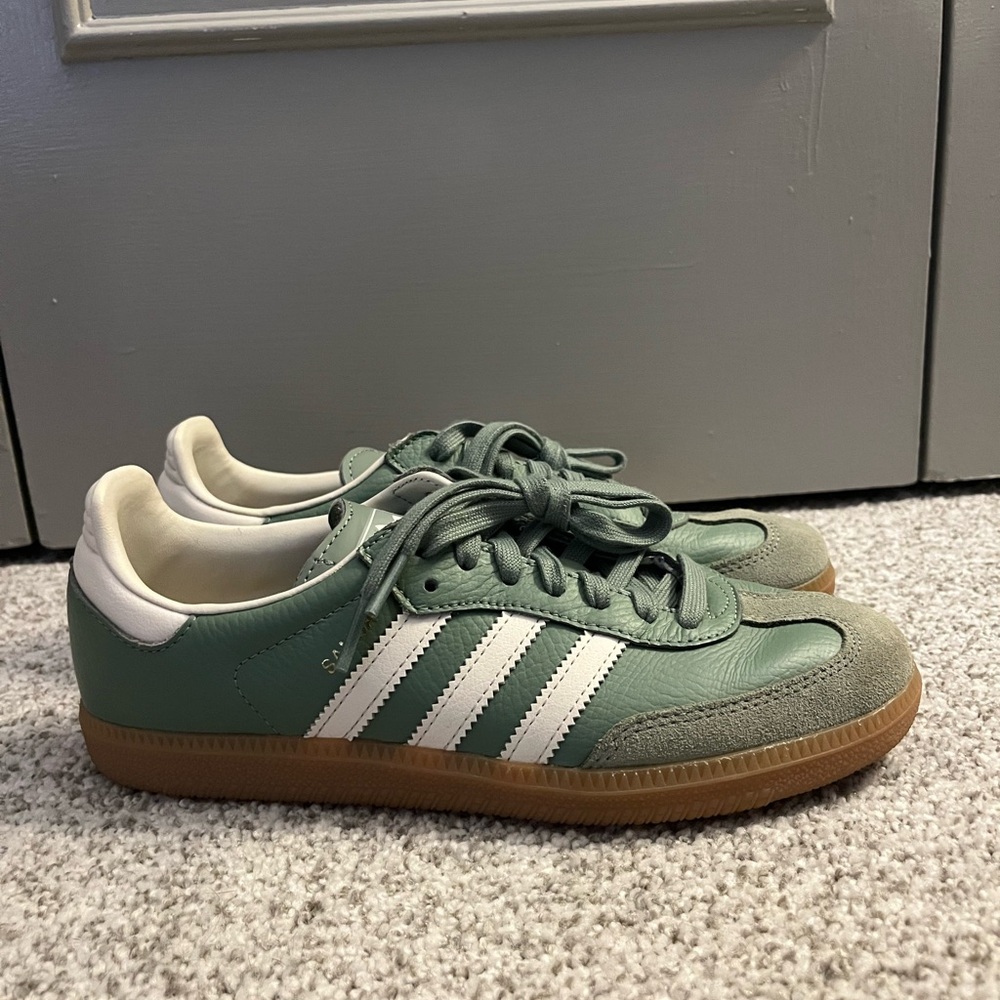 Adidas Samba OG Green and White Sneakers